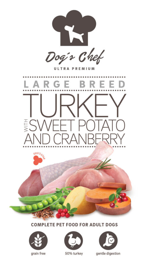 Dog’s Chef TURKEY WITH SWEET POTATO AND CRANBERRY Large Breed