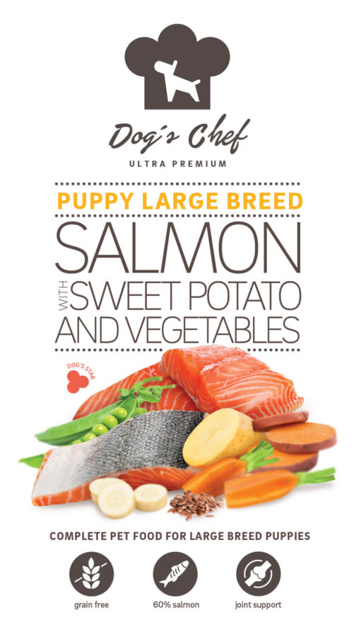 Dog’s Chef SALMON WITH SWEET POTATO AND VEGETABLES Puppy Large Breed