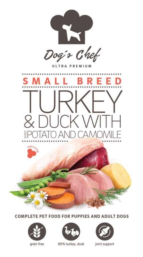 Dog’s Chef TURKEY & DUCK WITH SWEET POTATO AND CAMOMILE Small Breed