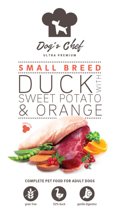 Dog’s Chef  DUCK WITH SWEET POTATO & ORANGE Small Breed