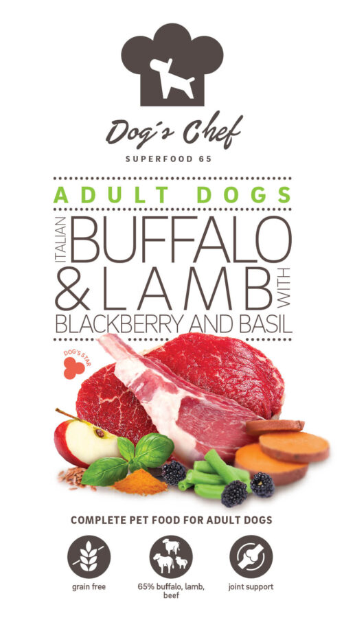 Dog’s Chef  ITALIAN BUFFALO & LAMB WITH BLACKBERRY AND BASIL